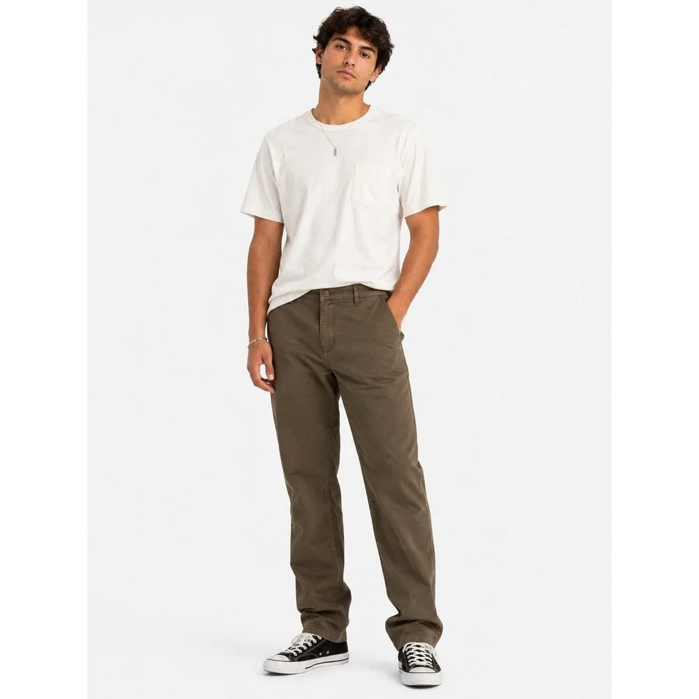O'Neill Chino Pants Mens 38 Olive Green Standard Fit Stretch Twill Trousers